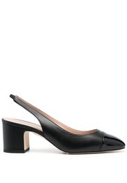 Scarosso 65mm leather sling back - Nero