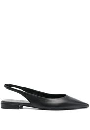 Scarosso slingback leather ballerinas - Nero