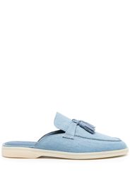 Scarosso Lucrezia tassel-detail denim slippers - Blu