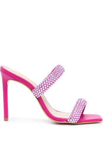 Schutz crystal-embellished leather sandals - Rosa