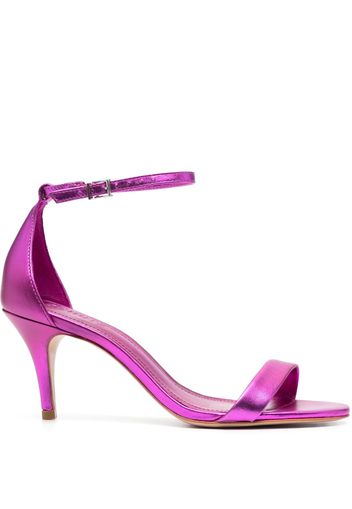 Schutz 80mm metallic-effect leather sandals - Rosa