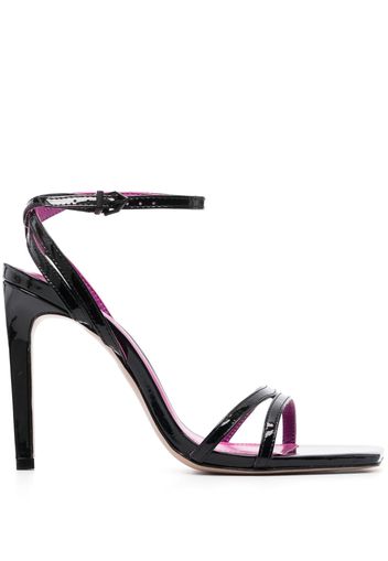 Schutz patent-finish 110mm leather sandals - Nero