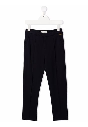 Scotch & Soda Kids box-pleat skinny trousers - Blu