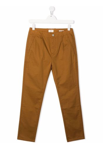 Scotch & Soda Kids TEEN tapered leg chinos - Marrone