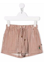 Scotch & Soda Kids stripe-print shorts - Marrone