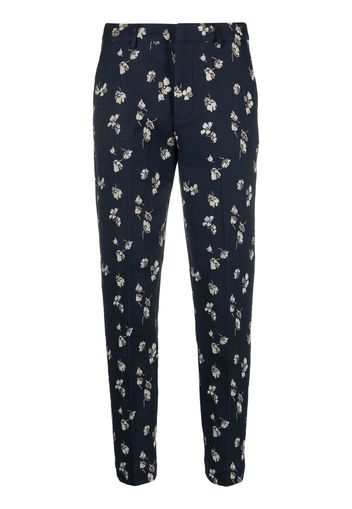 Scotch & Soda floral-print straight-leg trousers - Blu