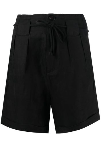 Scotch & Soda tied-waist pleated shorts - Nero