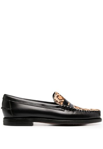 leopard-print loafers