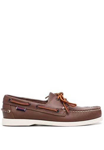 Sebago lace-up leather loafers - Marrone