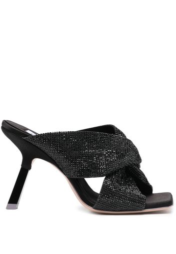 Sebastian Milano crystal-embellished open-toe 110mm mules - Nero