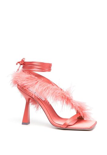 Sebastian Milano Marie A. 110mm feather-trim sandals - Rosa