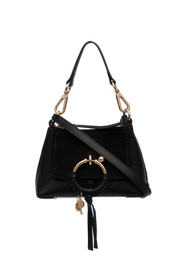 black Joan leather cross body bag