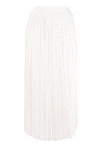 See by Chloé pointelle trim floral skirt - Bianco