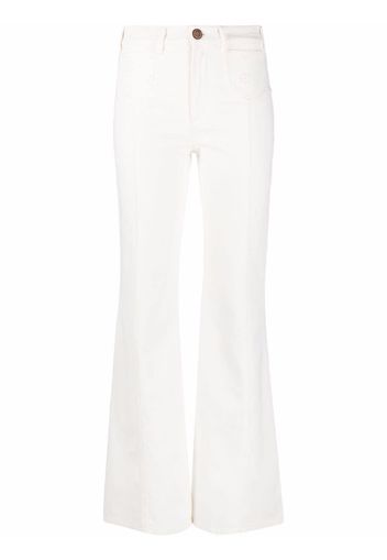 See by Chloé high-waisted flared denim jeans - Bianco