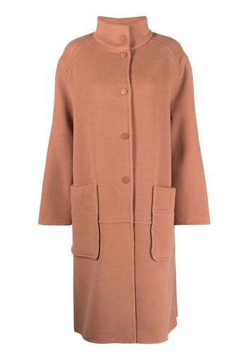 See by Chloé funnel-neck wool coat - Rosa