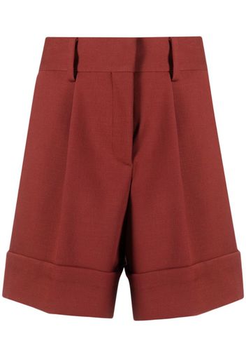 See by Chloé cuff-detail tailored shorts - Marrone