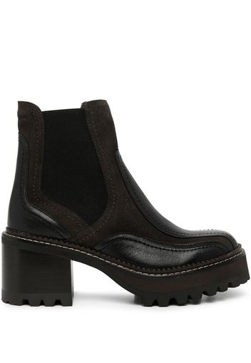 See by Chloé panelled leather Chelsea boots - Nero