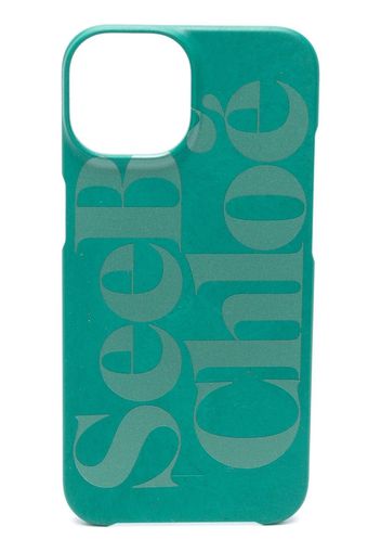 See by Chloé logo-print iPhone 14 phone case - Verde
