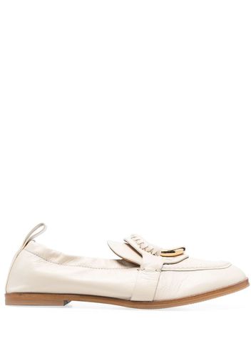 See by Chloé Hana ring-detail leather loafers - Toni neutri