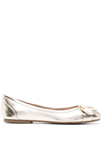 See by Chloé Chany metallic ballerina shoes - Oro