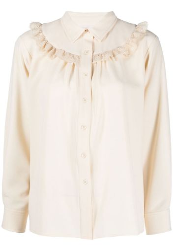 See by Chloé ruffle-trim detail blouse - Toni neutri