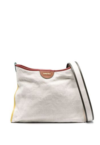 See by Chloé logo-detail shoulder bag - Toni neutri