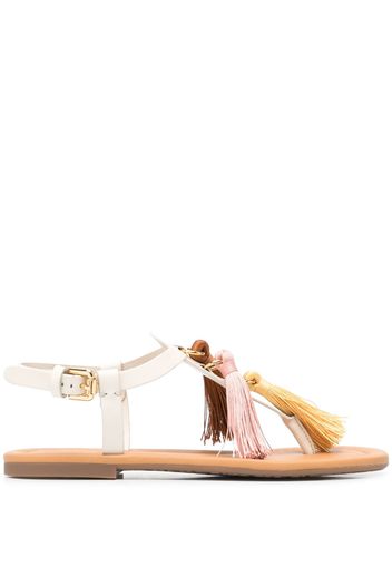 See by Chloé Kime flat leather sandals - Toni neutri