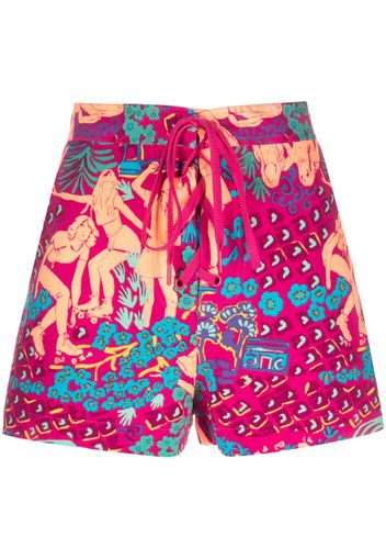 See by Chloé graphic-print shorts - Arancione