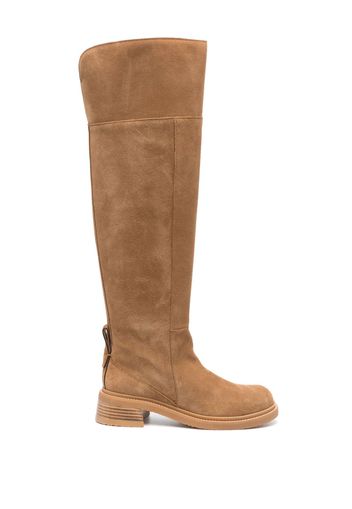 See by Chloé Bonni knee-length suede boots - 506 CAMEL