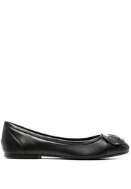 See by Chloé round-shape plaque ballerinas - Nero