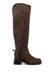 See by Chloé Joice 45mm fringed suede boots - 501 BROWN