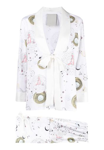 Seen Users astronomy print trousers set - Bianco