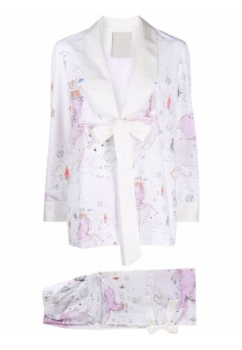 Seen Users Aries-motif two-piece suit - Bianco