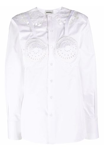 Seen Users camicia con dettaglio cut-out - Bianco