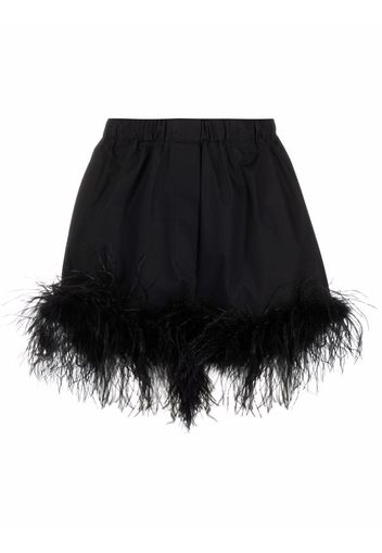 Seen Users shorts con piume - Nero