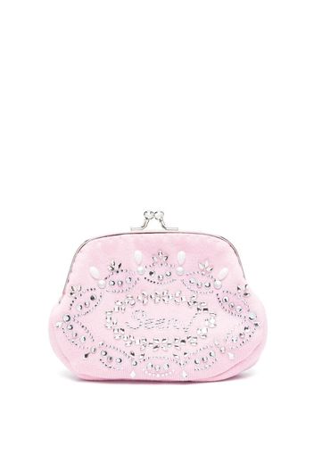 Seen Users crystal-embellished cotton mini bag - Rosa