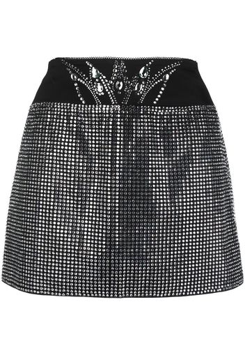 Seen Users crystal-embellishment mini skirt - Nero