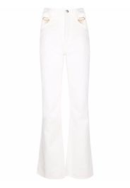 Seen Users chain detail flared trousers - Bianco