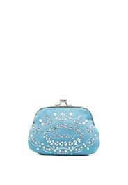 Seen Users crystal-embellished twist-lock wallet - Blu