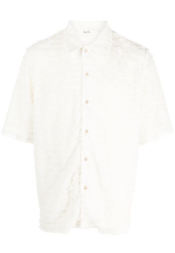 Séfr frilled short-sleeved shirt - Bianco