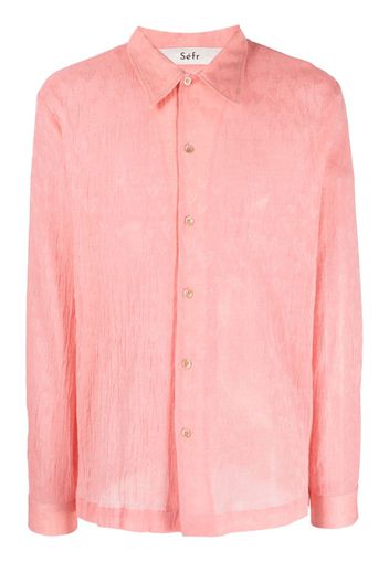 Séfr Jagou textured long-sleeve shirt - Rosa