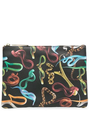 Seletti graphic-print wash bag - Nero