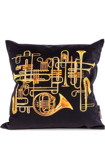 Seletti Trumpets feather cushion - Nero