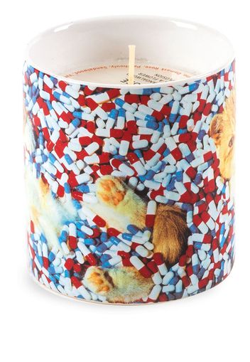 Seletti Cat porcelain candle - Bianco