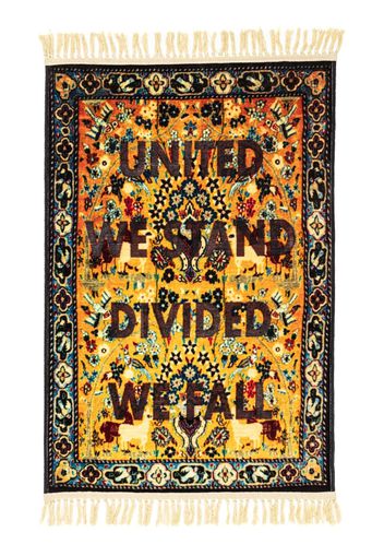 Seletti Burnt United mix-print carpet - Giallo