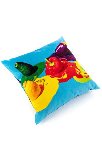 Seletti Vegetables feather-filling cushion - Blu