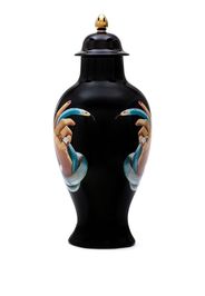 Seletti Vaso Hand With Snakes in porcellana - Nero