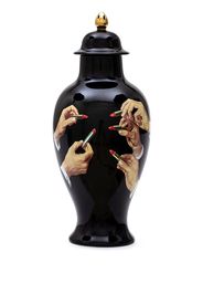 Seletti Lipsticks porcelain vase - Nero