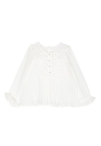 Self-Portrait Kids Blusa con ruches - Bianco