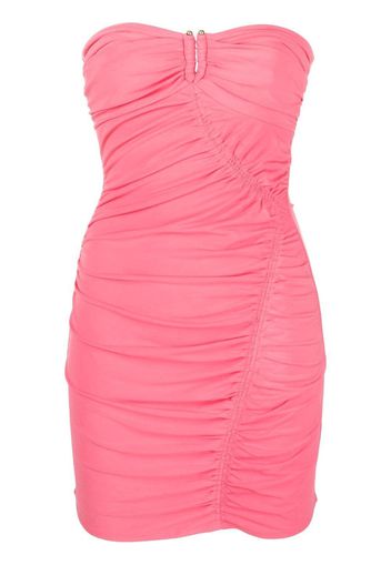 Self-Portrait ruched-detail strapless dress - Rosa